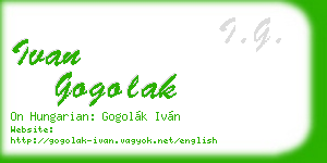 ivan gogolak business card